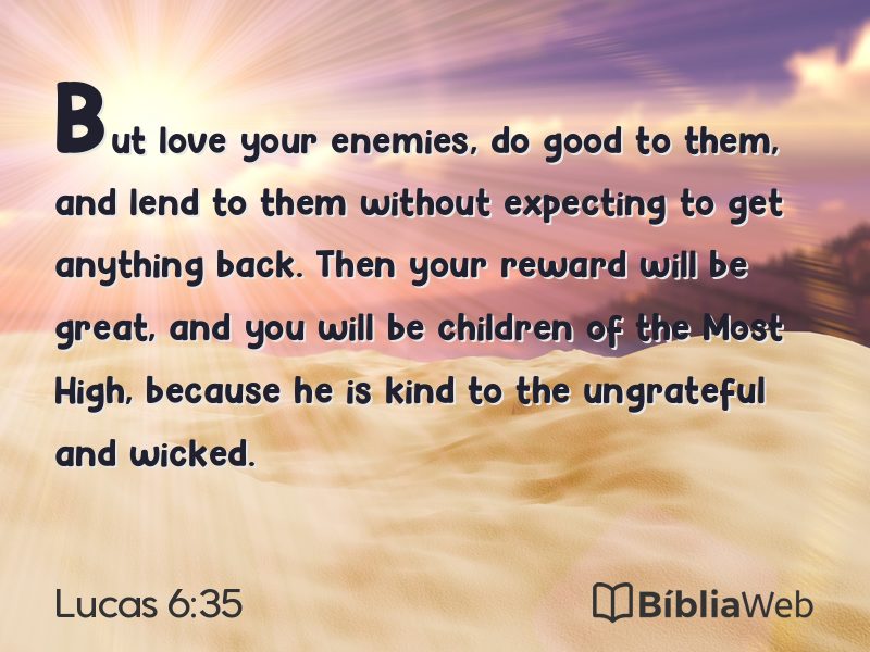 Lucas 6:35 em imagem para compartilhar