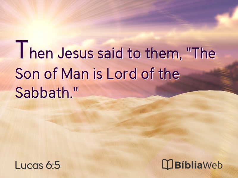 Lucas 6:5 em imagem para compartilhar