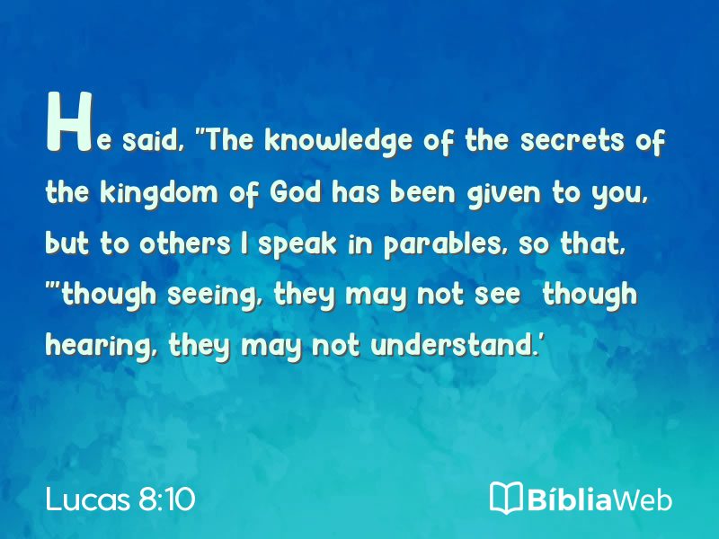 Lucas 8:10 em imagem para compartilhar