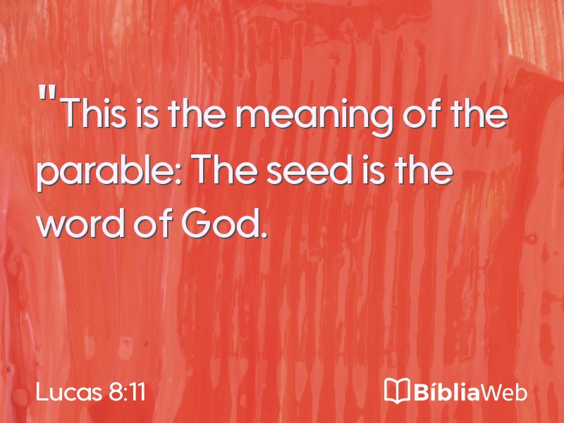 Lucas 8:11 em imagem para compartilhar