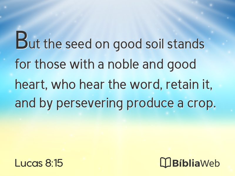 Lucas 8:15 em imagem para compartilhar