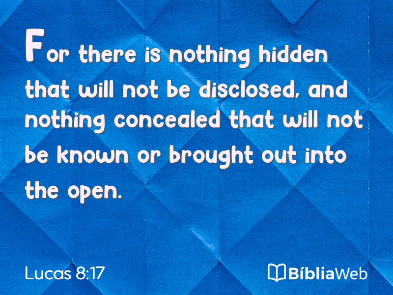 Lucas 8:17 em imagem para compartilhar
