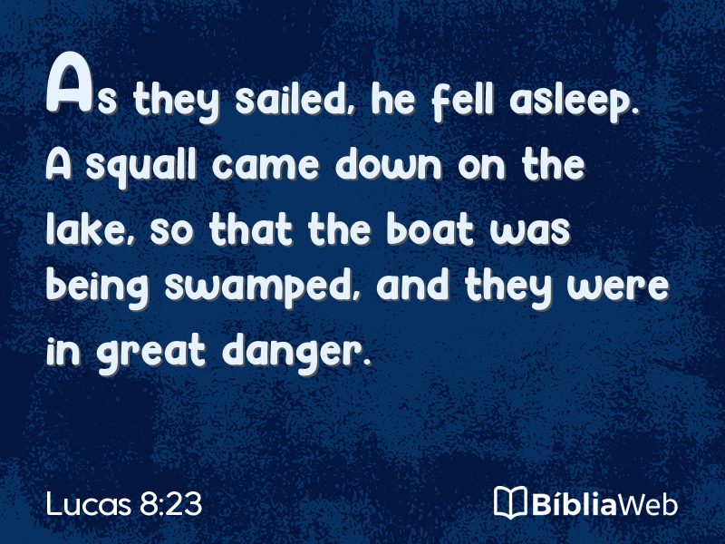 Lucas 8:23 em imagem para compartilhar