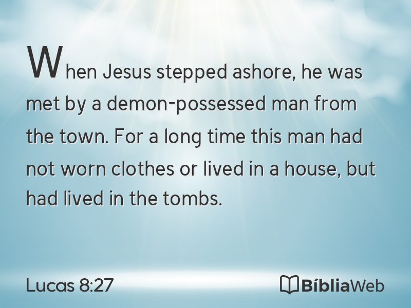 Lucas 8:27 em imagem para compartilhar