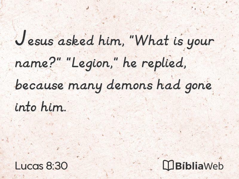 Lucas 8:30 em imagem para compartilhar