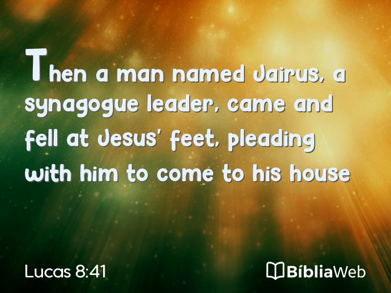 Lucas 8:41 em imagem para compartilhar