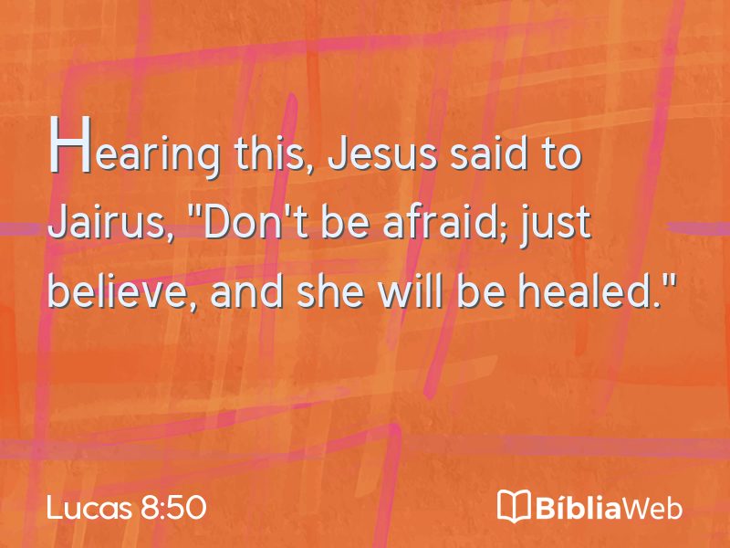 Lucas 8:50 em imagem para compartilhar