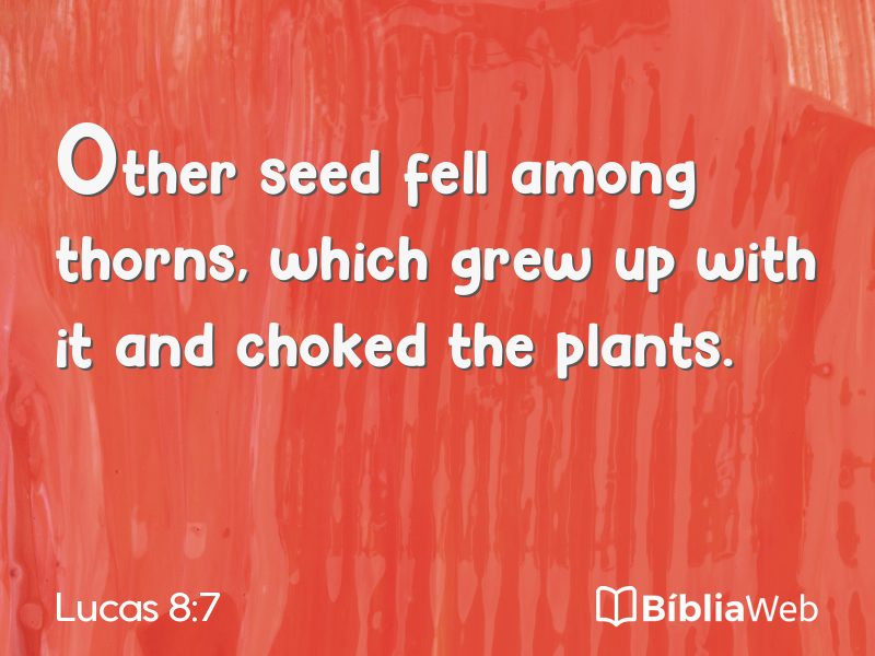 Lucas 8:7 em imagem para compartilhar