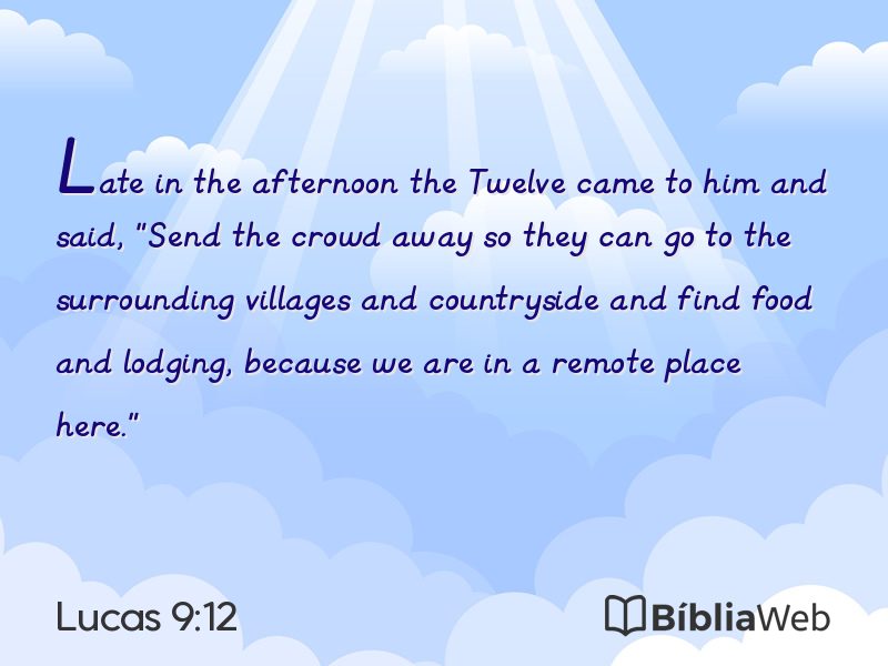 Lucas 9:12 em imagem para compartilhar