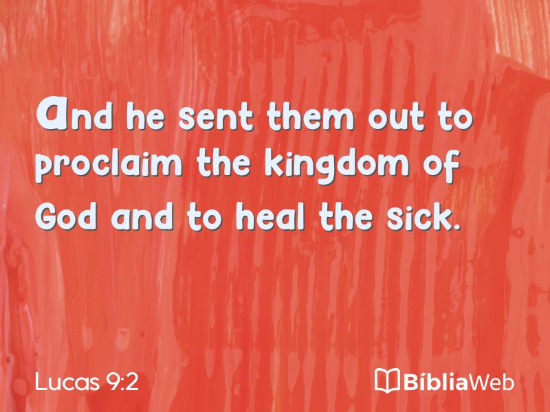 Lucas 9:2 em imagem para compartilhar