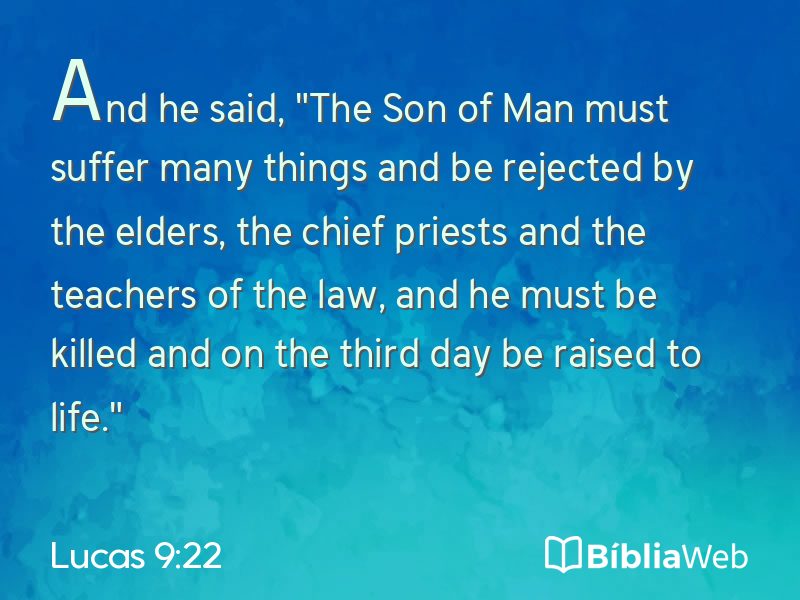 Lucas 9:22 em imagem para compartilhar