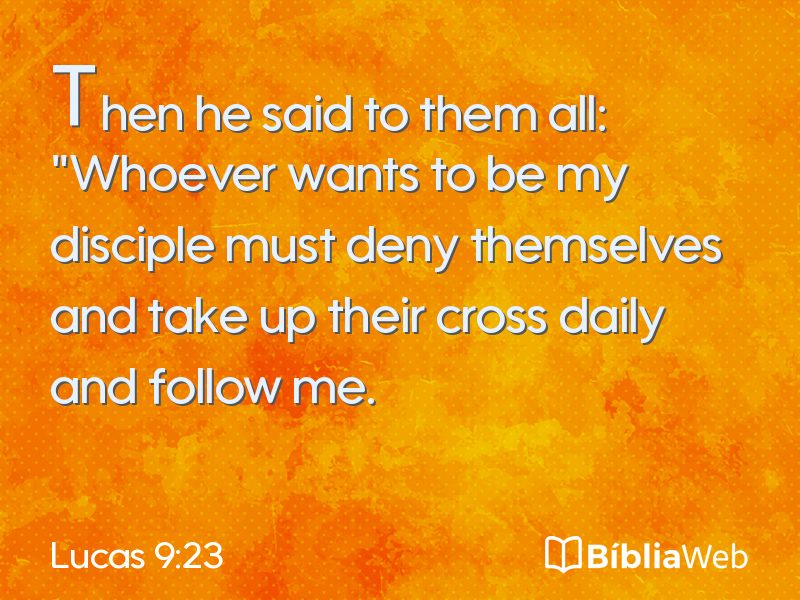 Lucas 9:23 em imagem para compartilhar