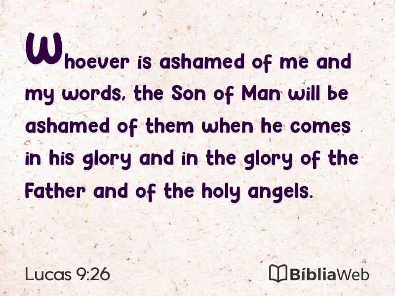 Lucas 9:26 em imagem para compartilhar