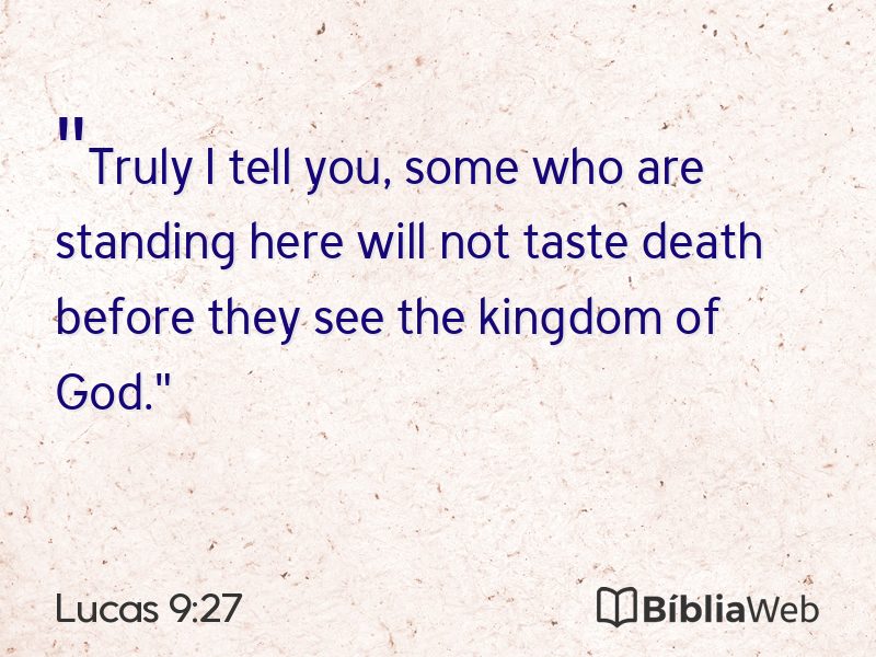 Lucas 9:27 em imagem para compartilhar