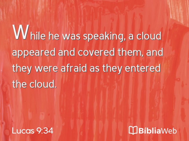 Lucas 9:34 em imagem para compartilhar