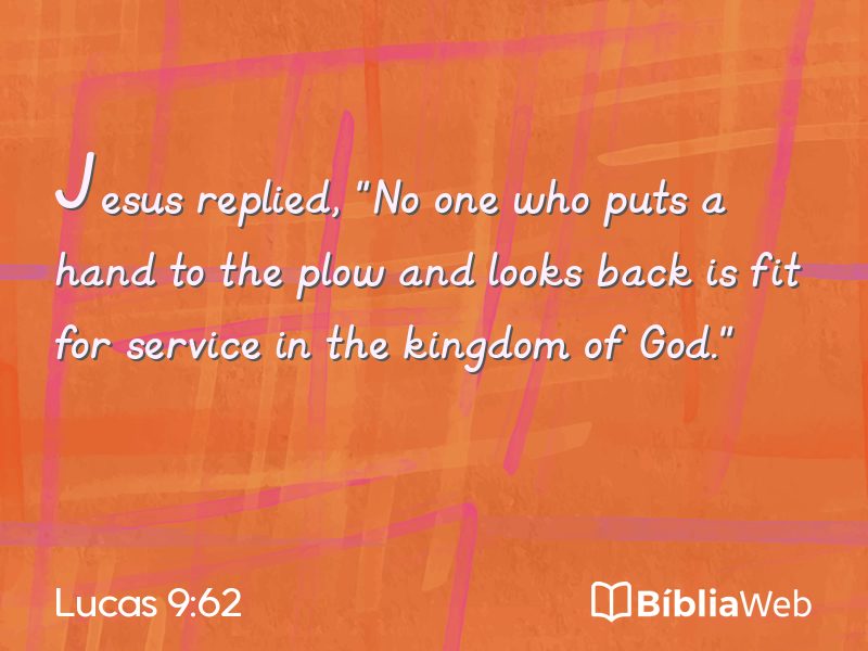 Lucas 9:62 em imagem para compartilhar