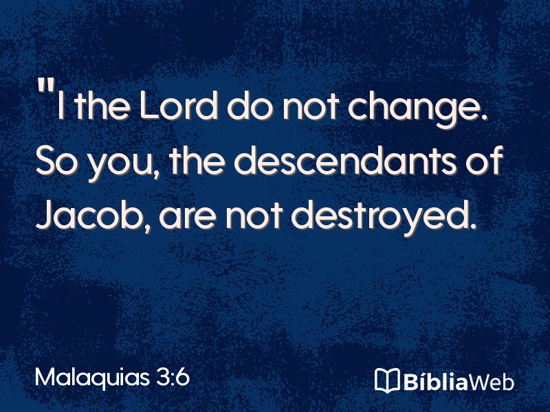 Malaquias 3:6 em imagem para compartilhar
