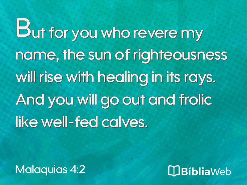 Malaquias 4:2 em imagem para compartilhar