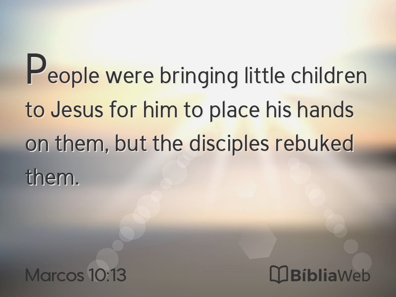 Marcos 10:13 em imagem para compartilhar