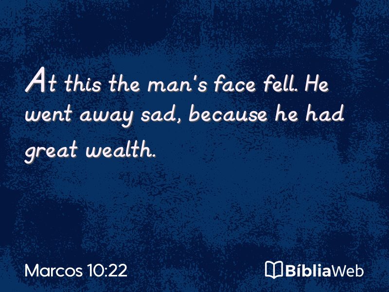 Marcos 10:22 em imagem para compartilhar