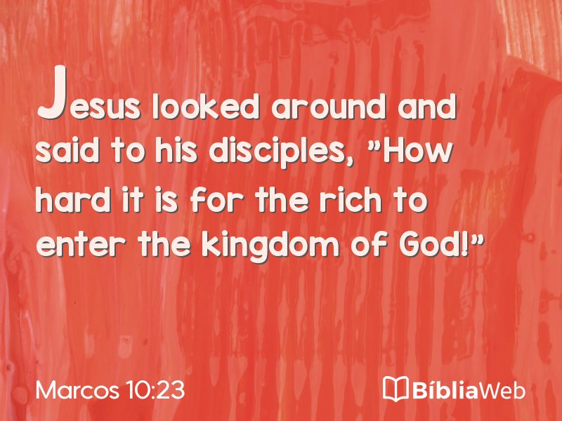 Marcos 10:23 em imagem para compartilhar