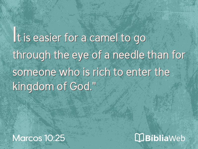 Marcos 10:25 em imagem para compartilhar