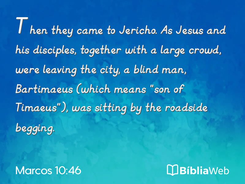 Marcos 10:46 em imagem para compartilhar