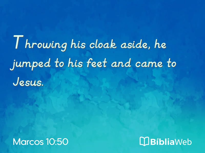 Marcos 10:50 em imagem para compartilhar