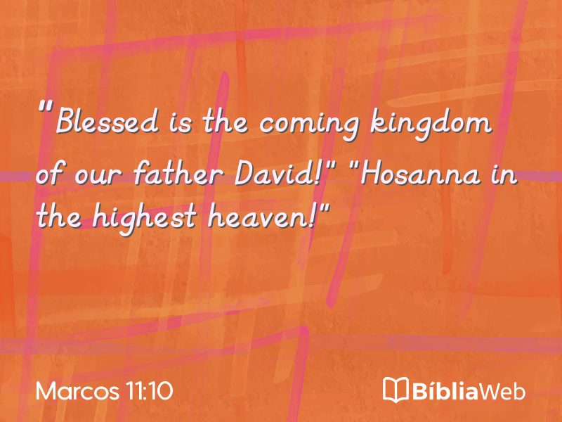 Marcos 11:10 em imagem para compartilhar