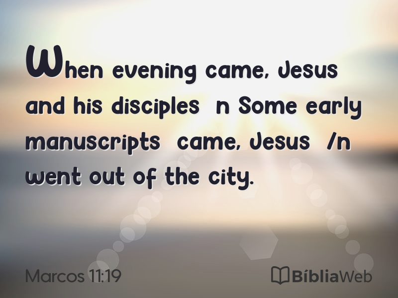 Marcos 11:19 em imagem para compartilhar
