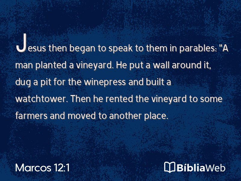 Marcos 12:1 em imagem para compartilhar