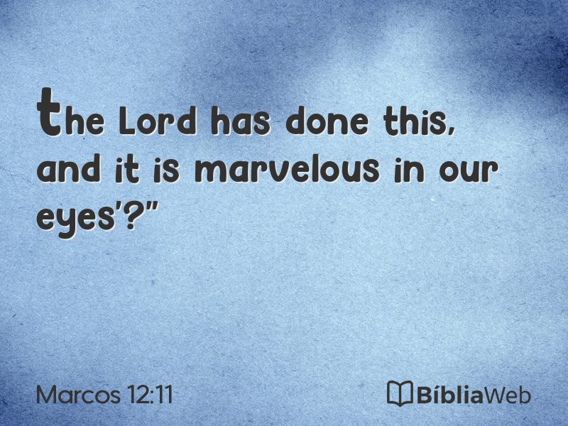 Marcos 12:11 em imagem para compartilhar