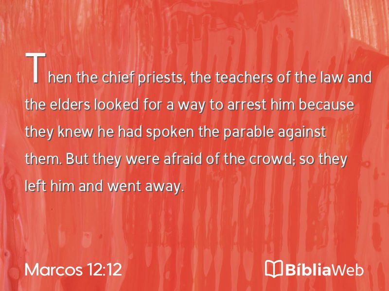 Marcos 12:12 em imagem para compartilhar
