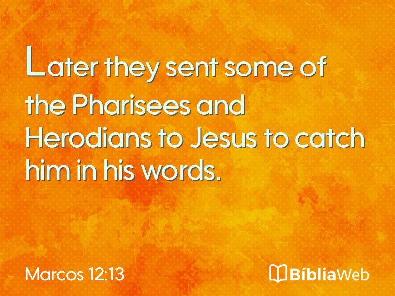 Marcos 12:13 em imagem para compartilhar