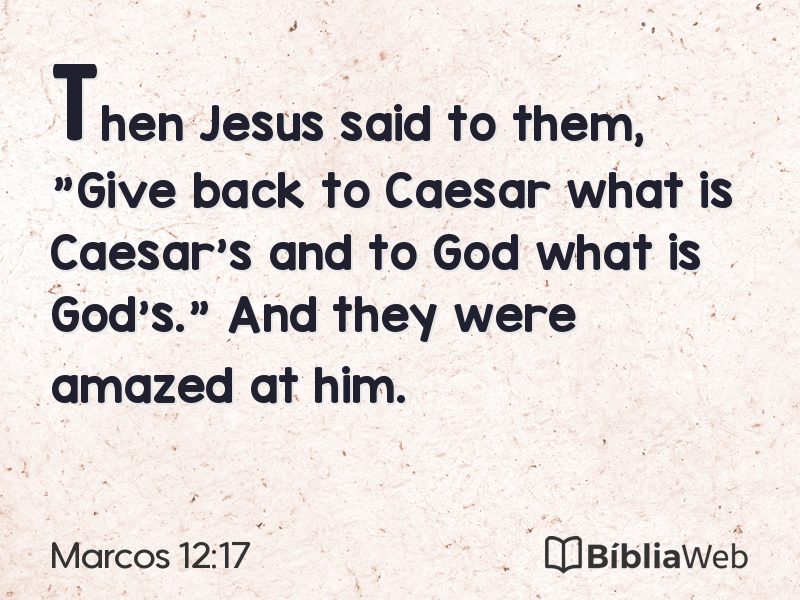 Marcos 12:17 em imagem para compartilhar