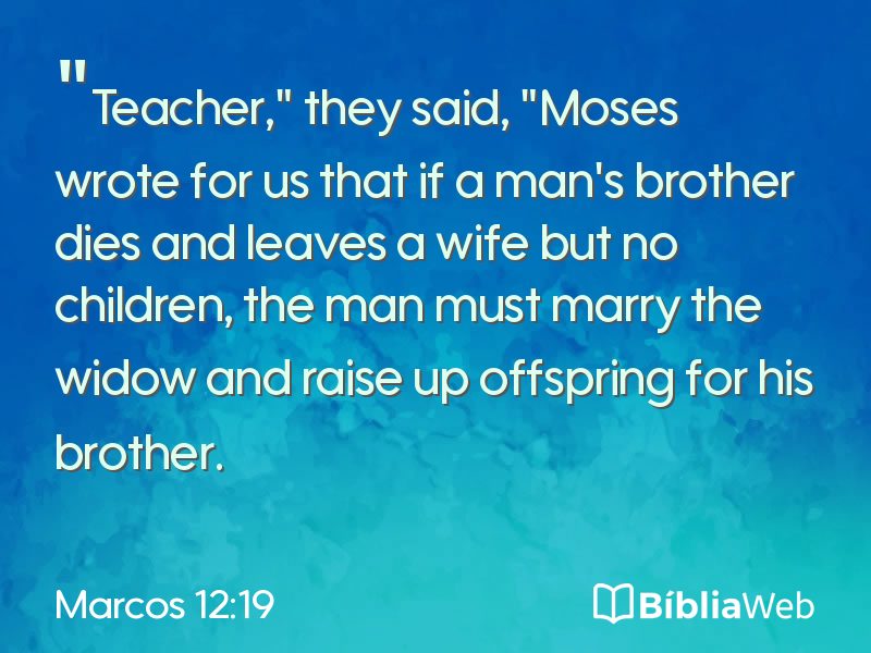 Marcos 12:19 em imagem para compartilhar