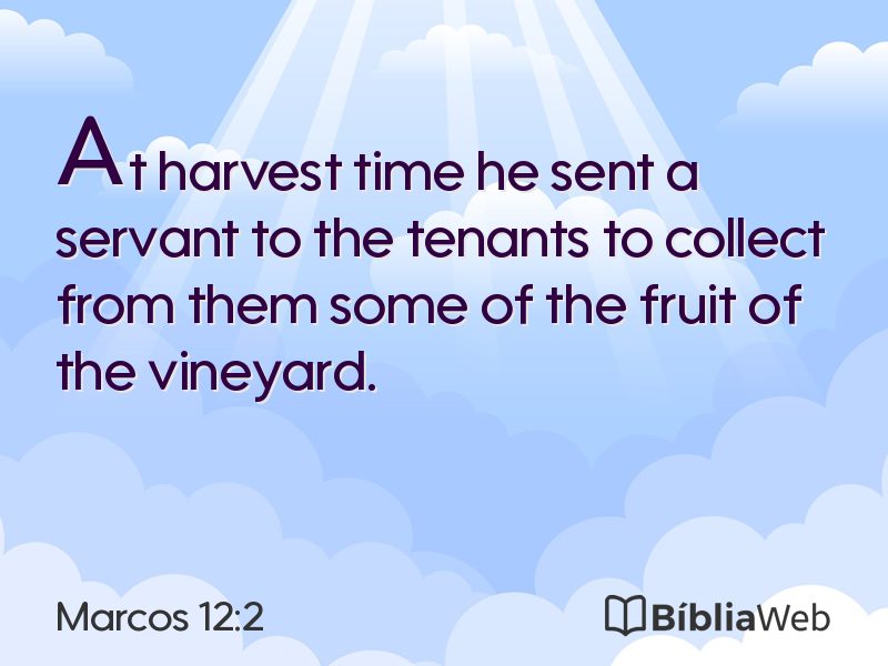Marcos 12:2 em imagem para compartilhar