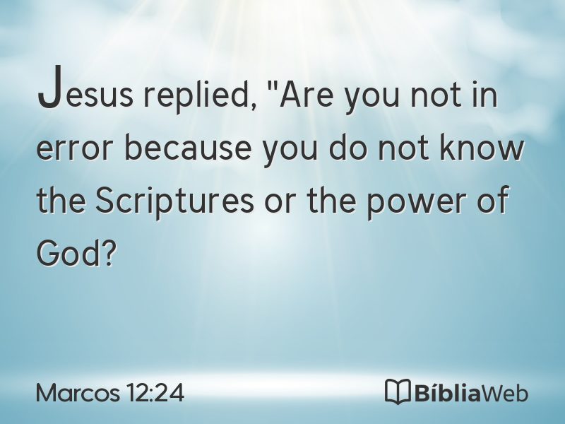Marcos 12:24 em imagem para compartilhar