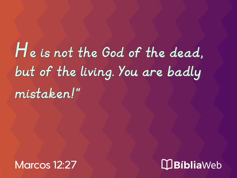 Marcos 12:27 em imagem para compartilhar