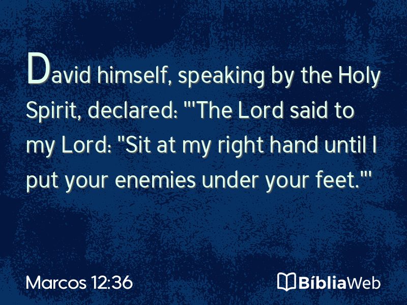 Marcos 12:36 em imagem para compartilhar