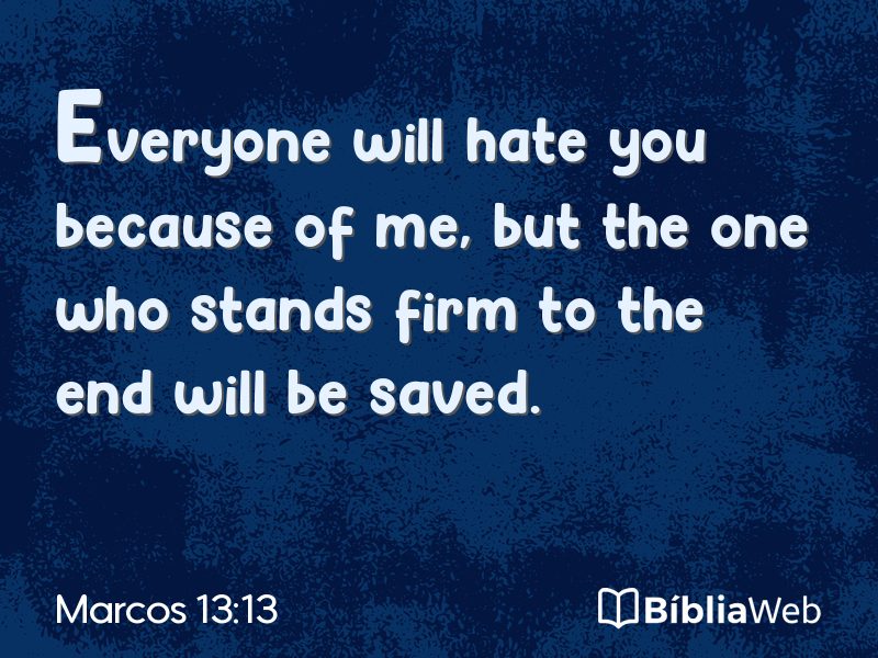 Marcos 13:13 em imagem para compartilhar