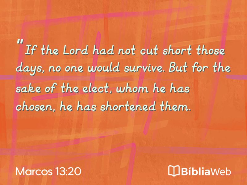 Marcos 13:20 em imagem para compartilhar