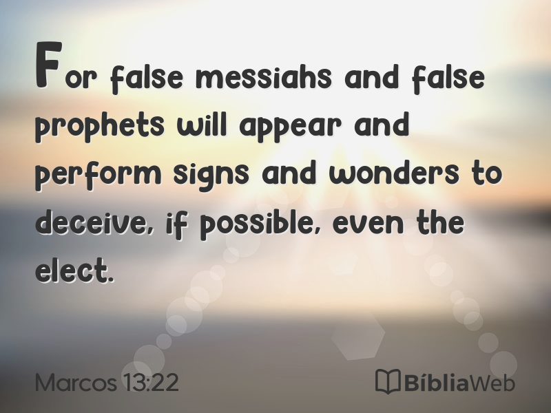 Marcos 13:22 em imagem para compartilhar