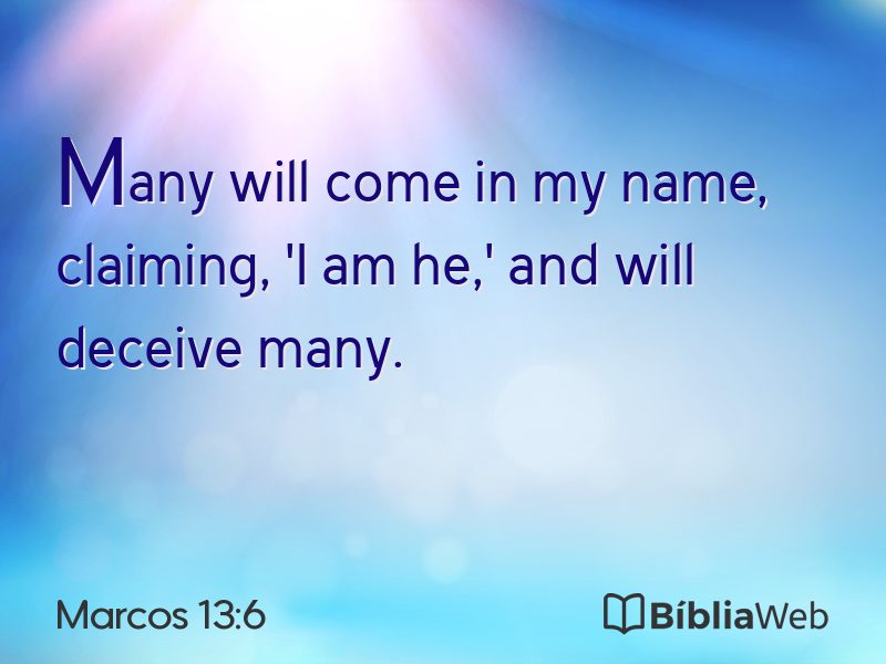 Marcos 13:6 em imagem para compartilhar