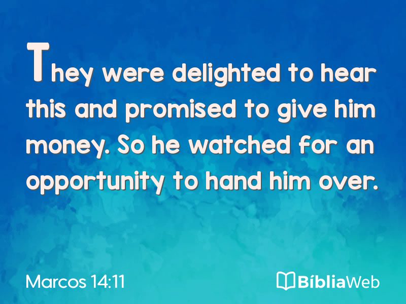 Marcos 14:11 em imagem para compartilhar