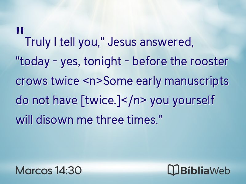 Marcos 14:30 em imagem para compartilhar