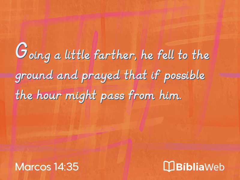 Marcos 14:35 em imagem para compartilhar