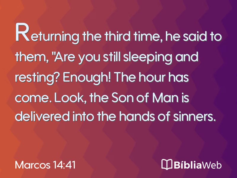 Marcos 14:41 em imagem para compartilhar