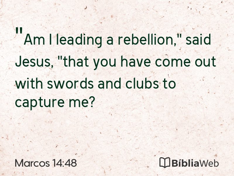 Marcos 14:48 em imagem para compartilhar