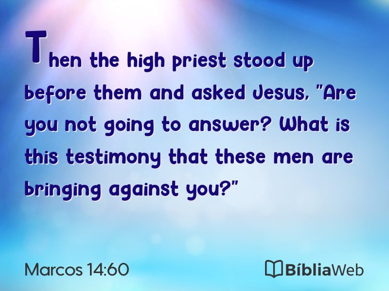 Marcos 14:60 em imagem para compartilhar